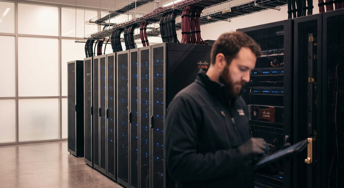 Modern server room infrastructure