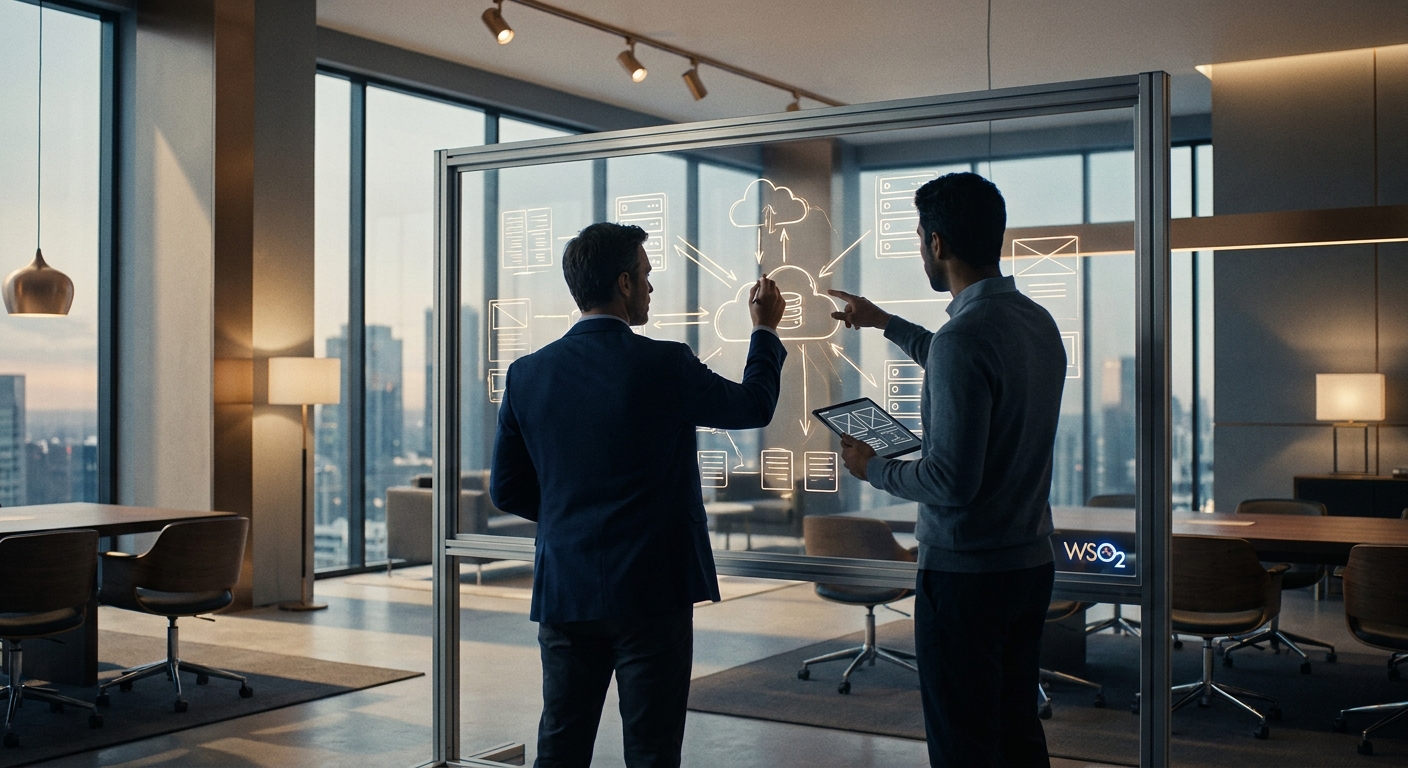 Engineers planning a custom AI architecture