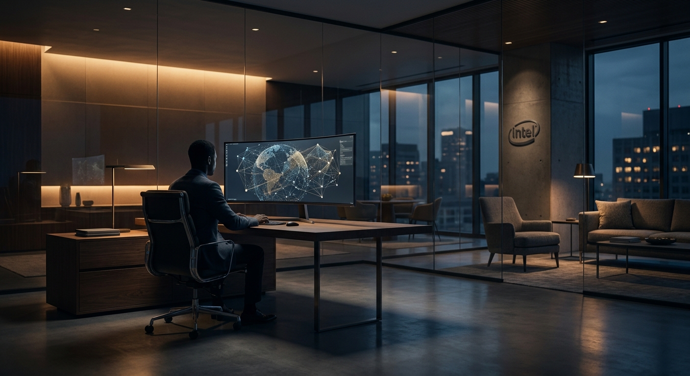 A professional reviewing a partner ecosystem dashboard in a modern office.